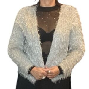 Vero Moda cardigan shaggy with subtle silver threads Size M excellent condition